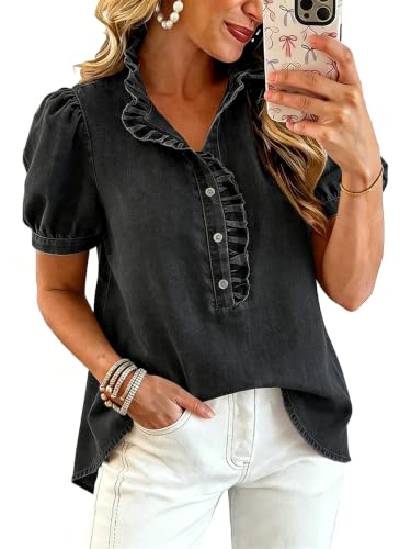 Chemise en jean femme Y2k idéale pour vos looks d'été décontractés