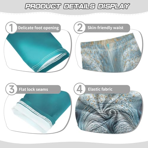 Lovely Manatee Ocean Girls Casual Leggings for Kids Printed Long Pant Bottoms Stretch and Soft3