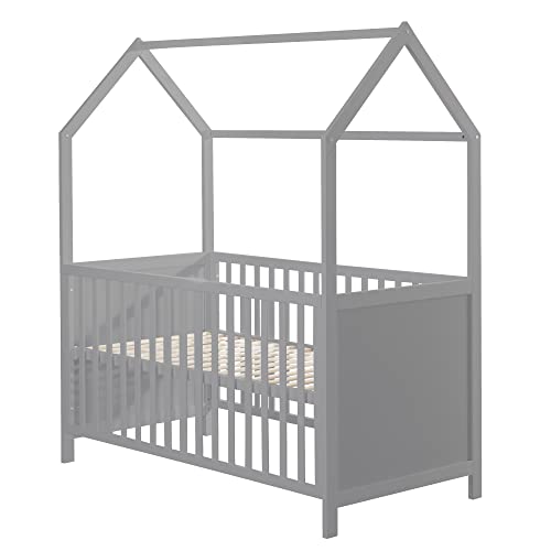 roba Hausbett 70 x 140 cm - FSC zertifiziert - Babybett in Hausoptik -...