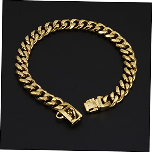 Collier chien doré acier inoxydable pour balades et éducation - 3
