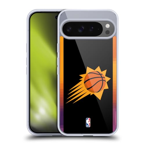 Head Case Designs Officially Licensed NBA Black Design Phoenix Suns Logo Gel Case [Military Grade Protection] Compatible with Google Pixel 9 Pro XL