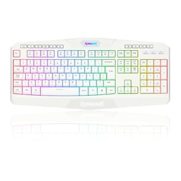 Teclado Gamer Membrana Redragon Harpe 2 Branco (ABNT2;)