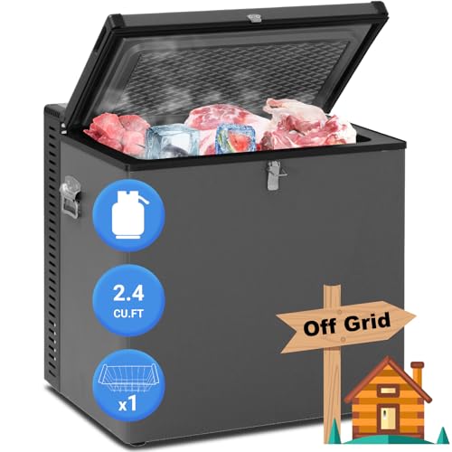 Smad FBA-DSG-70B1U-1 2.4 Cu.Ft Propane Freezer, 3 Way Chest Freezer 110V/12V/Lpg Gas Freezer cover