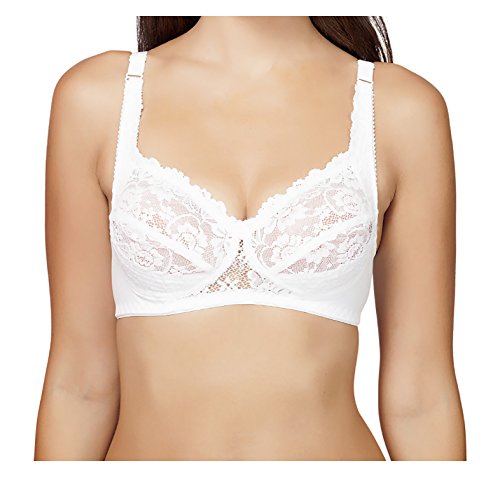 Image of SHERRY Women's Comfortable Wirefree Encircled Fancy Laced Cups Nonpadded Bra