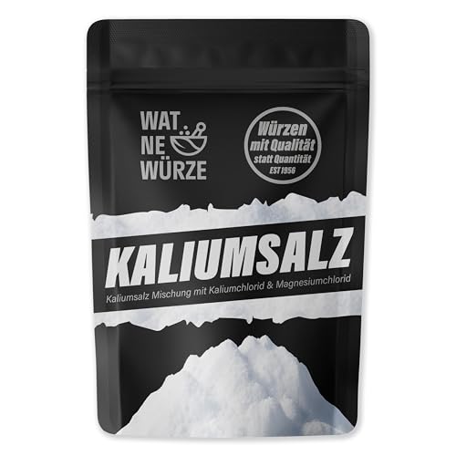 Kaliumsalz Mischung 900 g | Natriumarmes Salz als Salzersatz | Kalium Salz zum Kochen Würzen & Abschmecken | Mit 35% Kaliumchlorid 0 3% Magnesiumchlorid