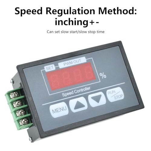 Aideepen PWM DC regulator prędkości obrotowej silnika DC 6-60 V 12 V 24 V 36 V 48 V 30 A prędkość, regulowany bezstopniowy regulator z powolną regulacją start/zatrzymania