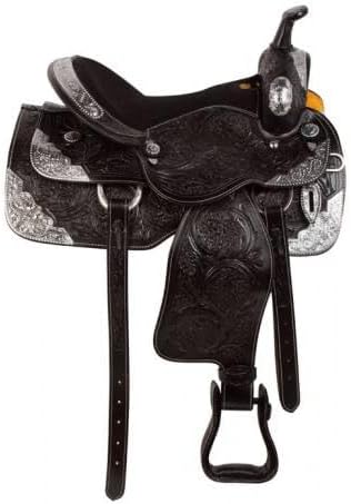 English Western Saddle Durable Leather Show Saddle Horse Premium Equestrian Stainless-Steel Hardware Customizable