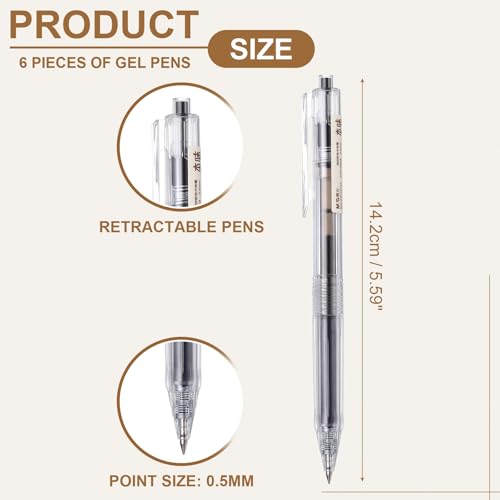 Bolígrafo retráctil gel 0.5mm negro pack 6 miniatura 2