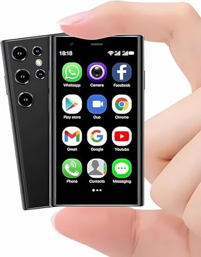 mini Phone Unlocked Cellphone 3G mini Smartphone Android 8.1 World Smallest Phone 3.0 Small Smartphone Dual Sim Cell Phones Touch Screen 2GB Ram 16GB ROM S23Pro Mobile Phones (Black)