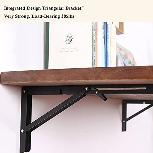 Table pliante murale en bois noble avec support robuste haut de gamme - 5