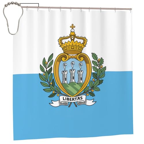 Rideau de douche polyester 183x183 cm et accessoires de salle de bain