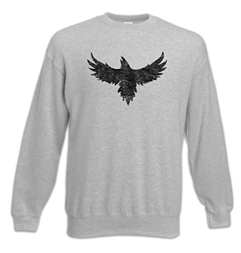 Sweatshirt Crow Silhouette pull molletonné imprimé graphique original