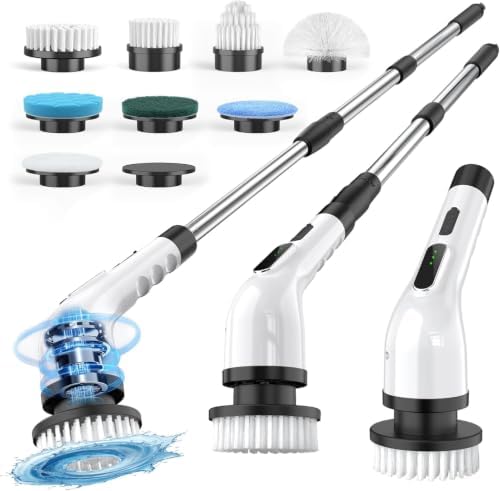 Electric Spin Scrubber for Cleaning Bathroom, Shower Scrubber Cor...