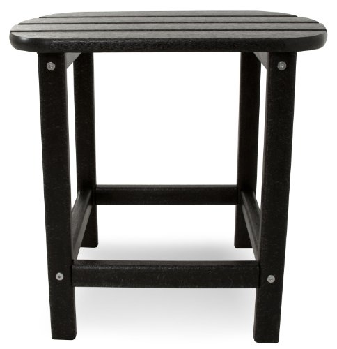 Polywood R100Bl Presidential Rocking Chair, Black & Sbt18Bl South Beach 18" Outdoor Side Table, Black #TOP6