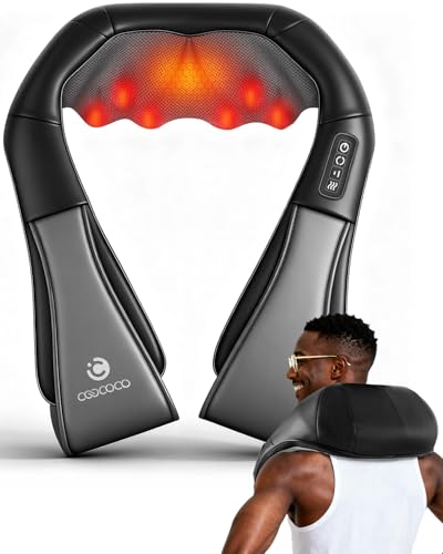CooCoCo Shiatsu Neck and Back Massager, 2025 Christmas Gifts for Him Her, 8 Massage Nodes 3D Neck &...