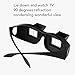 Yosoo Health Gear Lazy Glasses, Optical Glass 90 Degree Crochet Glasses Mirror Reading Glasses for Laying Down Reading Knitting Watching TV Black