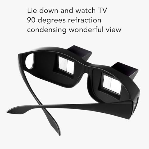 KIMISS Bed Prism Glasses Spectacles Horizontal Mirror Lazy Glasses Readers Glasses 90 Degree High Definition Prism Periscope Lie Down Eyeglasses for Laying Down Reading Watching TV - Image 3