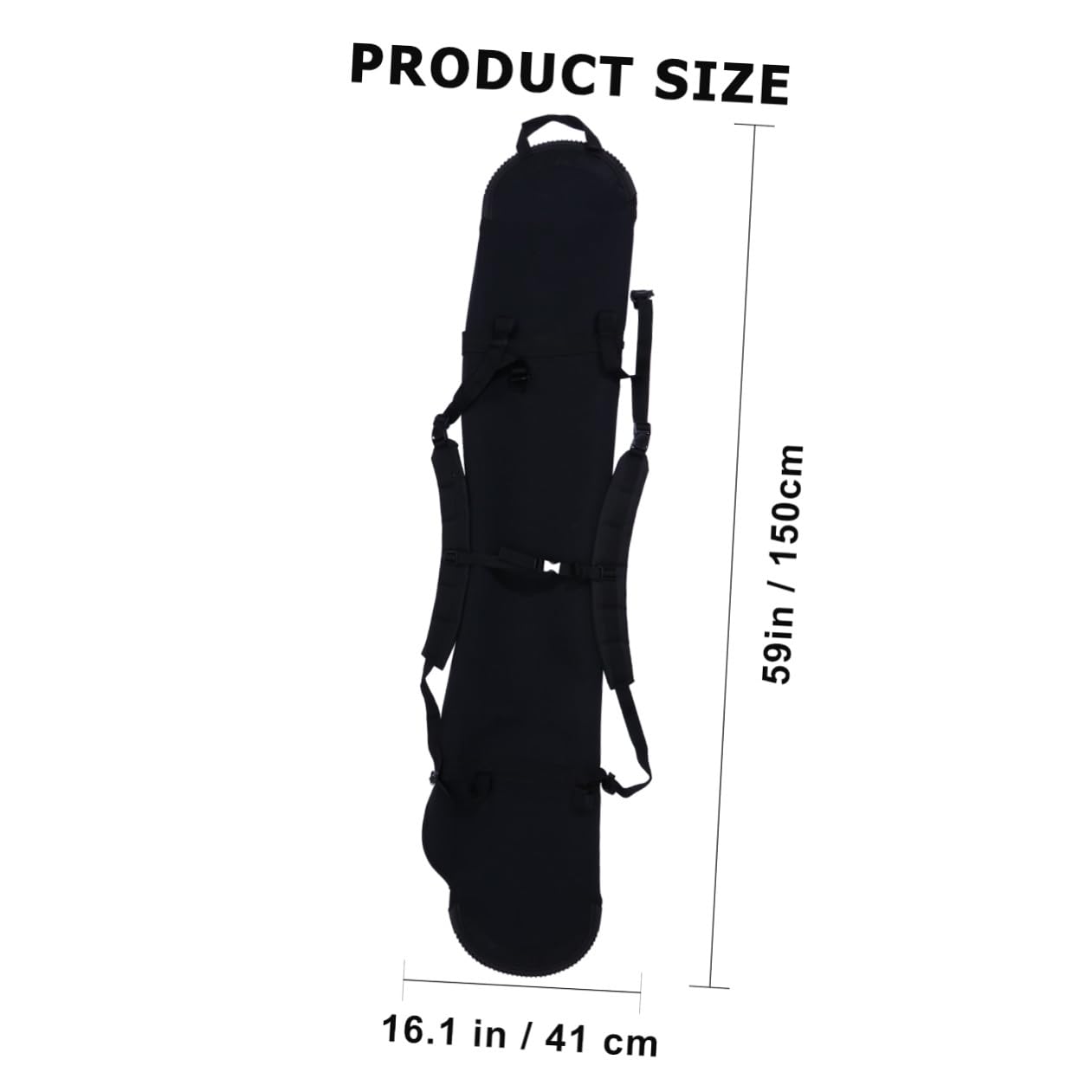 NOLITOY Funda para Snowboard Práctica y Ligera, Bolsa Protectora para Tabla, Mochila para Equipo de Snowboard Doble Correa para Transporte, Adecuado para Viajes y Deportes de Invierno