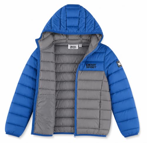 Image of DKNY Boys Winter Jacket, Midweight Puffer Coat, Weather Resistant, Hooded