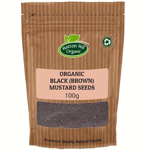Organic Black (Brown) Mustard Seeds 100g by Hatton Hill Organic
