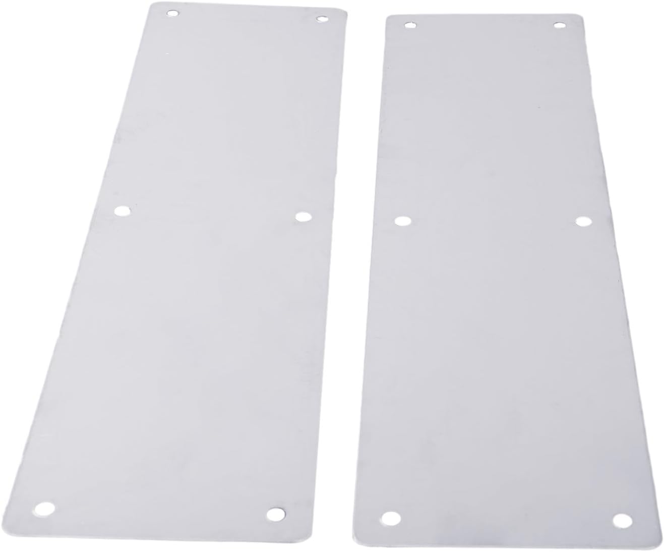 Stainless Steel Door Kick Plate and Push Plate for Interior or Exterior Protection, Heavy Duty Anti-Scratch METALs Scuff Guard Armor Shield with Pre-Punched Holes, Commercial Grade Silver Finish