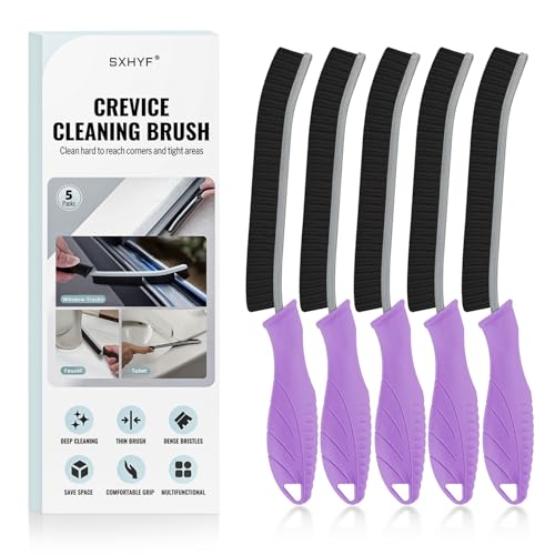 SXhyf Cepillo de limpieza – Cepillo de limpieza de hendiduras de cerdas duras, cepillo multifuncional, esencial para el hogar, herramientas de limpieza de baño para uso doméstico, cocina, ventana,