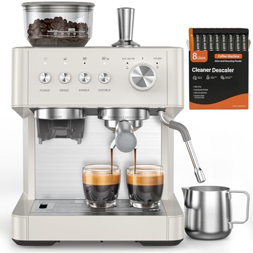 Espresso Machine with Grinder and Milk Frother