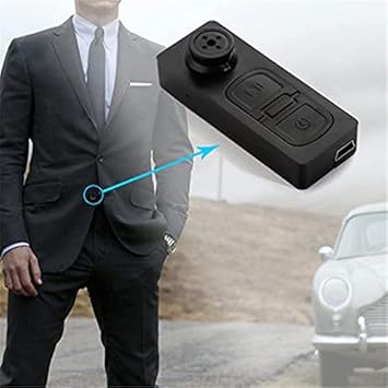 MANYACEM Spy Camera Wired HD Audio Video Recorder Hidden Mini Secret in Button Shape DVR Small Portable with SD Card Slot Up to 32GB Support Indoor Outdoor