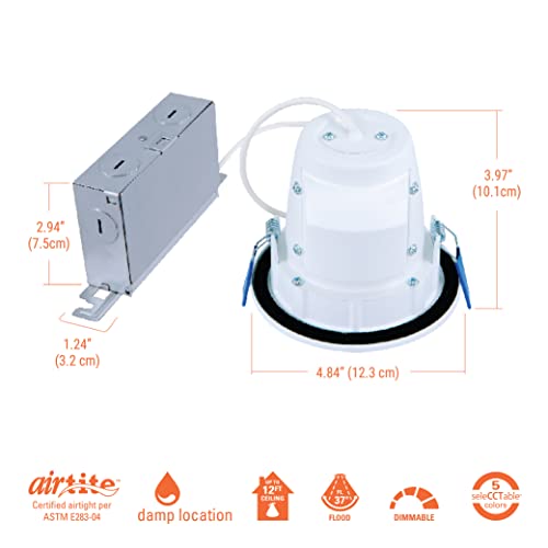 HALO RLS 4 inch Slope Canless LED Recessed Lighting 5CCT 900lm - image 2