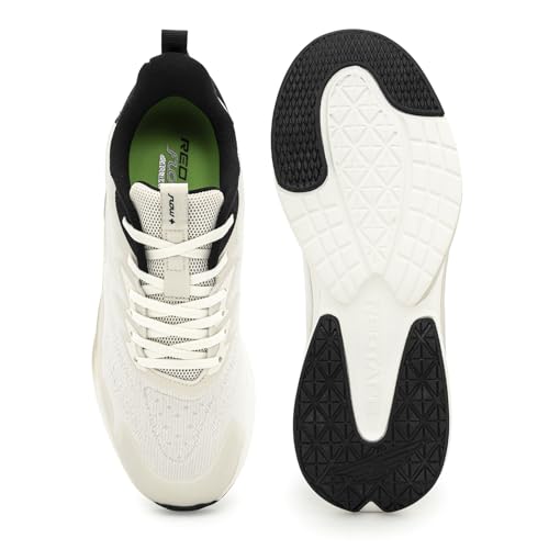 Image of Red Tape Men's Sneakers Black Mesh Round Toe Lace-Up Flexible Support
