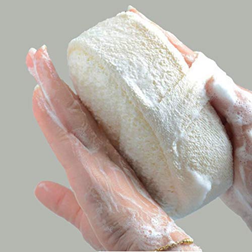2 Packs Exfoliating Loofah Sponge Pads,100% Natural Luffa and Terry Cloth Materials,Loofa Sponge Scrubber Body Glove Close Skin for Men and Women,Perfect for Bath Spa and Shower