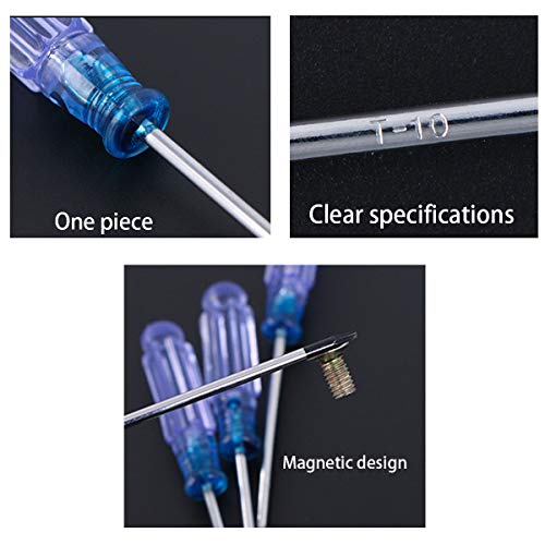 Buspoll Torx screwdriver set with T5 T6 T8 T10 star magnetic screwdriver, suitable for mobile phone/Mac/computer repair