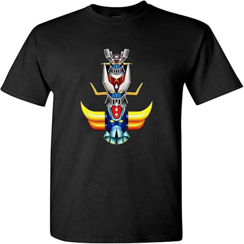 quwomu Men's Mazinger Z Great Mazinger Grendizer T-Shirt and Apparel T Shirt Black