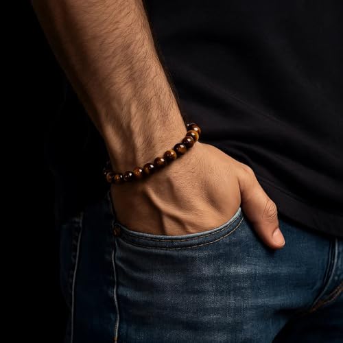 Cherry Tree Collection - Handmade Crystal Beaded Stretch Bracelets For Women and Men - Small, Medium, Large Sizes - Healing Properties Card - 8mm Round Beads3