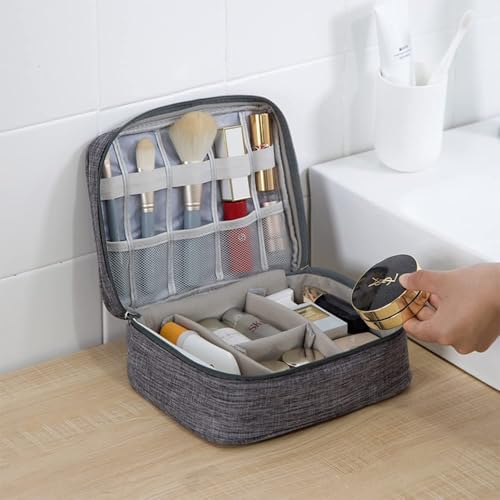 Image of YAGVIZ Waterproof Beauty Organizer, Travel Storage Bag for Cosmetics, Skincare Jewelry Lipstick Case Organizer, Makeup Pouch for Women Travel Cosmetics Case