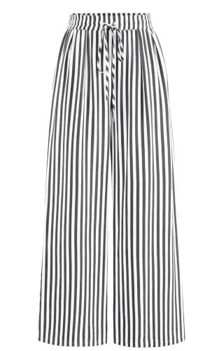 Image of PRETTYGARDEN Womens Pants Elastic Waist Floral Lightweight Palazzo Pants for Women Casual Lounge Wide Leg Pants Woman