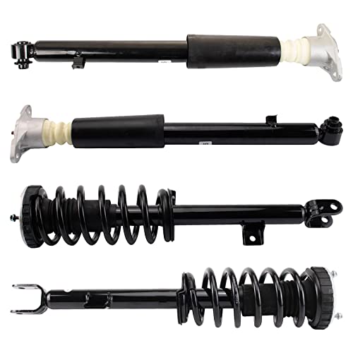 Image of TRQ Front and Rear Complete Strut Assembly & Shock Absorber Kit Complete Strut & Coil Spring Assembly Compatible with 2017 Genesis G80 2015-2016 Hyundai
