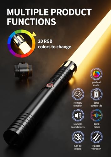 Image of Lightsaber,Dueling Double Light Saber,Metal Hilt Force Fx Rechargeable 2pack Real 20 Colors Length 4 Modes