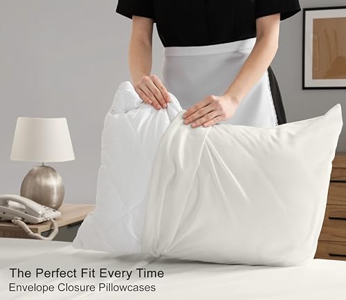 RUVANTI 100% Cotton Split King Sheets Sets for Adjustable Bed, 5 PCs, Soft & Breathable Percale Weave Bedding, Deep Pocket 16", Hotel Standard, Crisp Cool Feel & Durable, Dyed Sheet, Ivory
