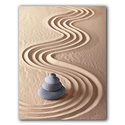 ZLFDMBHFoto's Slaapkamer 30x40cm x 3 Stuks Frameless Zen Stone Abstract Line Boeddhist Canvas Foto's Moderne Woonkamer… - Afbeelding 7