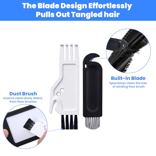Image of 4 PCS Handheld Vacuum Cleaner Brush, 4 Styles Universal Dusting Brush, 2 in 1 Vacuum Roller Cleaning Tool for Sweeping Robot