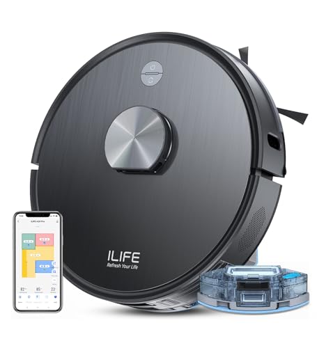 Image of ILIFE A20 Pro Robot Vacuum Cleaner with Advanced LiDAR Navigation, Strong Suction, Customised Cleaning Up to 4500sft, 5200mAh, WiFi App, Alexa, GH, Ideal for Cats, Dogs Hair