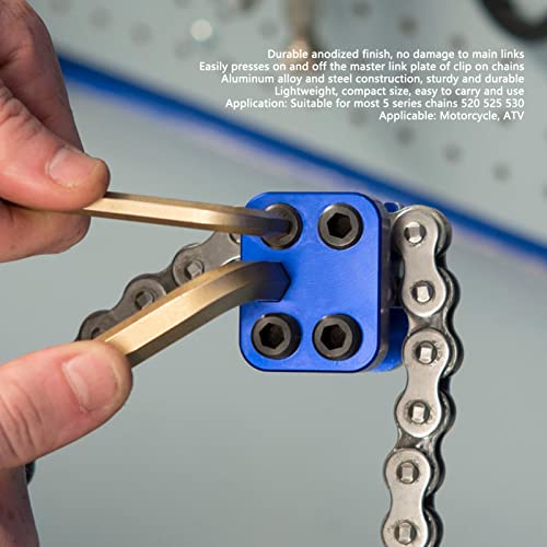 Image of Master Link Press Tool with Wrench, 24.8mm Master Chain Press Tool, Fit for 5 Series Chains 520 525 530 Motorcycles ATV, Compact Size, Lightweight