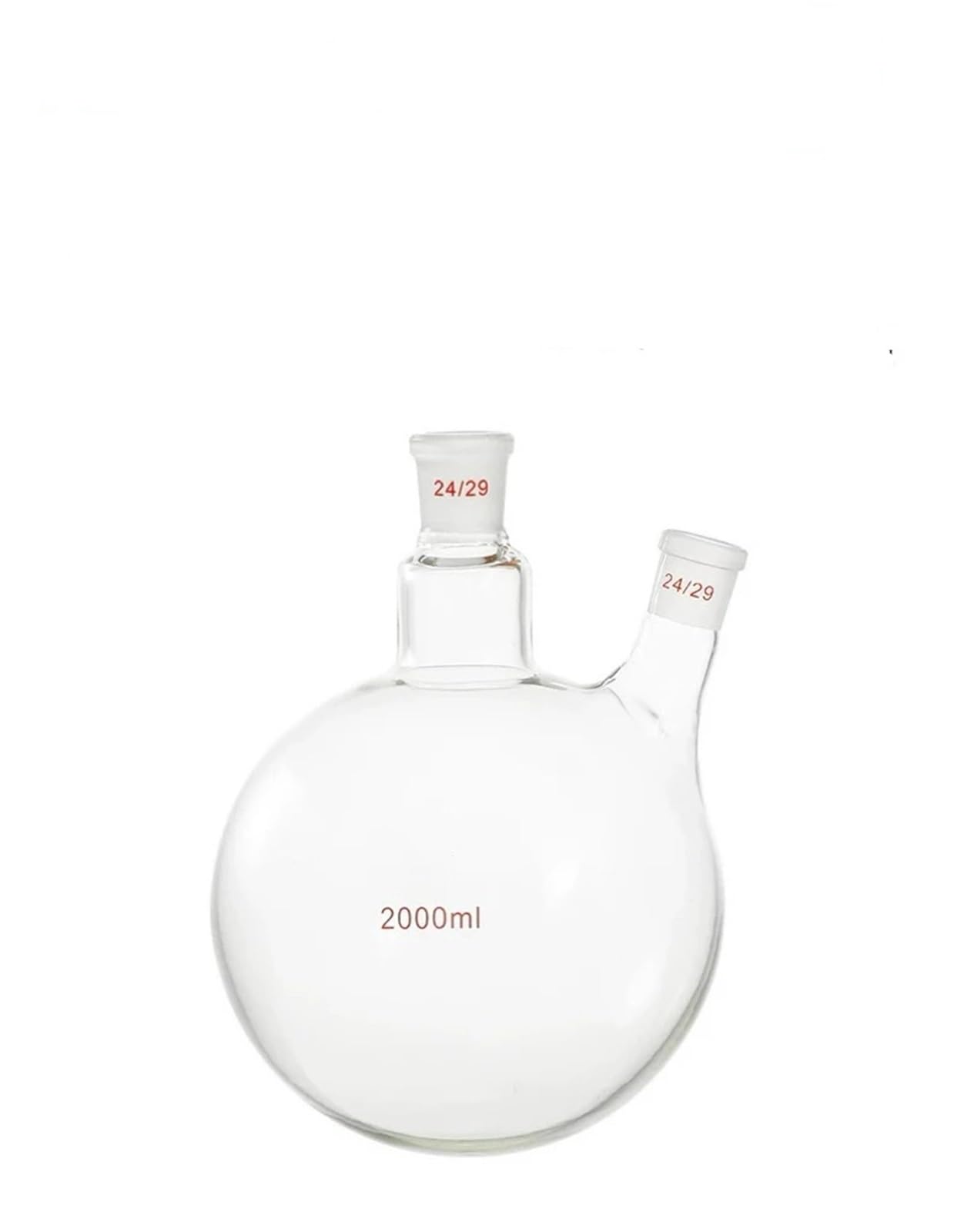 Pallone in vetro for distillazione da laboratorio a fondo tondo a due colli/pallone a doppio collo(500ml 24x19)