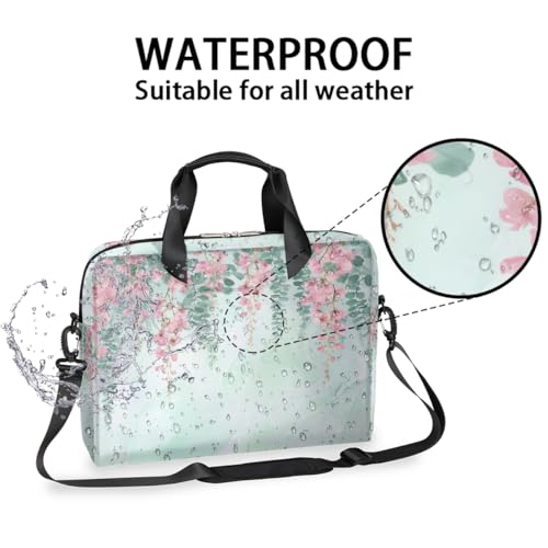 Bolso para laptop 15.6-16 pulg flores rosas miniatura 3
