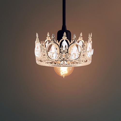 Suspension couronne or d'exception en verre ciselé pour un intérieur luxueux - 6