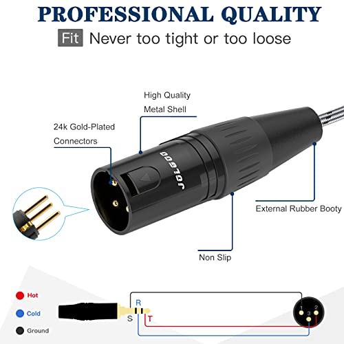 3.5Mm Female To Xlr Male Stereo Audio Adapter Cable, 1/8 Inch Mini Jack Female To Xlr Male Adapter Cable, 1 Feet - Jolgoo #TOP3