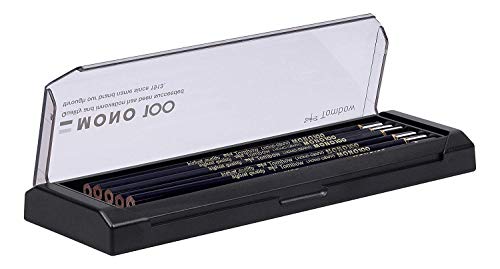 Image of Tombow MONO 100 Graphite Pencil, 1 doz. /Plastic Case, 3B
