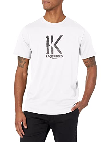 Karl Lagerfeld Paris Men's Karl Silhouette Graphic Tee, White, Small