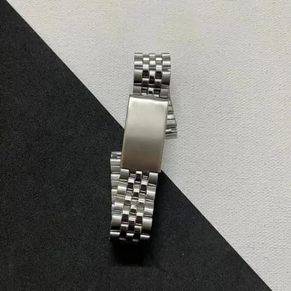 Image of LUBA Jubilee Watch Strap, Stainless Steel Bracelet, Double Lock Buckle, Screw Link Design (18MM)
